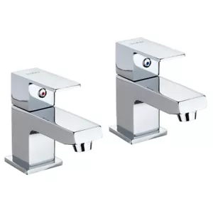 Bath Taps Pair of Twyford X62 Bath Pillar Taps 3/4” BSP Quarter Turn - Picture 1 of 3
