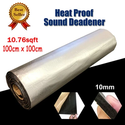 394mil/10mm 40"x40" Firewall Amortiguador de Sonido Coche Protector Térmico Automático Estera de Aislamiento Foto 1 de 4
