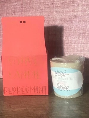 Vela votiva de aromaterapia de menta hecha a mano - Paquete de 6 Foto 1 de 2