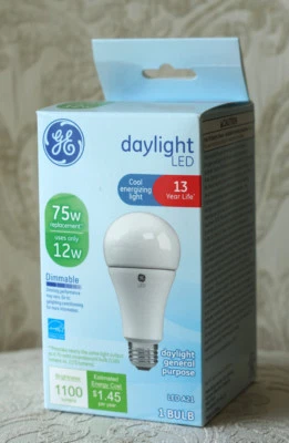 GE Daylight LED 12w A21 Cool Energizing Light, Dimmable Light Bulb 75w replace - Image 1 of 4