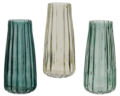 1 Vase Glas 20cm Deko Blumenvase petrol oder grün - Stabile Tischvase - Deko - Bild 1 von 2