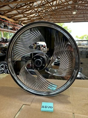 Harley 21 дюйм алюминиевая коляска работает переднее колесо магазина WideGlide Eagle Softail Dyna - Изображение 1 из 4