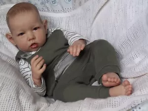 Reborn Baby Boy  Liam ~ Painted Hair ~ 28" in Length Toddler Kit!! - Picture 1 of 10
