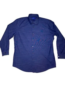 Camisa con botones APT.9 para hombre talla L azul oscuro manga larga cuello algodón nueva - Imagen 1 de 16