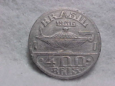 Brazil 1936 400 Reis Oswaldo Cruz KM# 539 - Image 1 of 2