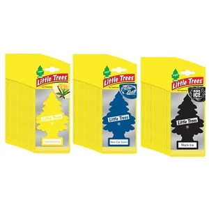 72 x Little Trees Car Air Freshener Fragrance Scent New Car Black Ice Vanilla - Picture 1 of 7