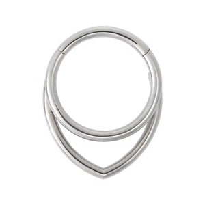 16G Titanium Septum Rings Double Septum Jewelry Daith Piercing Jewelry Silver... - Picture 1 of 6