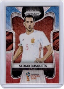 Panini Prizm 207 2018 Sergio Busquets ola roja/azul - Imagen 1 de 2