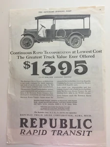 1921 Republik Schnellverkehr LKW Werbung - Bild 1 von 3