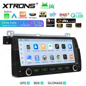 QLED 8.8" Android 14 8Core 8+256GB Car Stereo Navi Media Player WiFi For BMW E46 - Picture 1 of 21