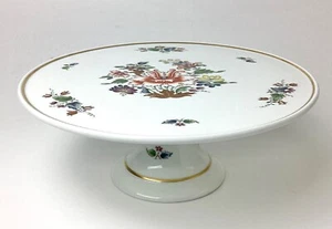 VINTAGE Richard Ginori Riviera With Gold Trim Pedestal Footed Cake Stand Plate - Picture 1 of 6