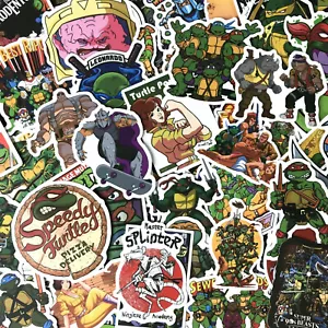 50pc Random TMNT Teenage Mutant Ninja Turtles Laptop Cartoon Decal Stickers - Picture 1 of 12