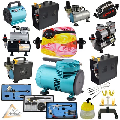 AIRBRUSH KOMPRESSOR SET KOMPLETT KIT AIRBRUSHPISTOLE SCHLAUCH AIRBRUSHKOMPRESSOR - Bild 1 von 3