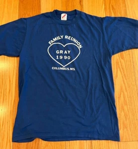 Vintage 1990 Gray Family Reunion Columbus Mississippi “Jodi” T-Shirt Size Large - Picture 1 of 10