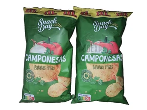 Pommes Chips mit Bauerngeschmack große Größe XXL 2 x 240g Portugal knusprige Kartoffel Snack - Bild 1 von 2
