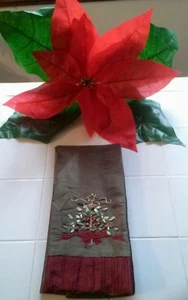 Catherine Lillyweiß Weihnachten Gast Handtuch Band Stickerei Baum Neu ohne Etikett - Bild 1 von 9