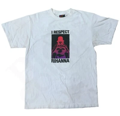 Camiseta Don’t Be Mad DBM Para Hombre M Blanca Respeto Rihanna Gráfico Original Foto 1 de 4