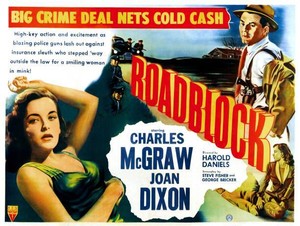 Roadblock Lobby Card Left Joan Dixon Charles Mcgraw 1951 Old Movie Photo