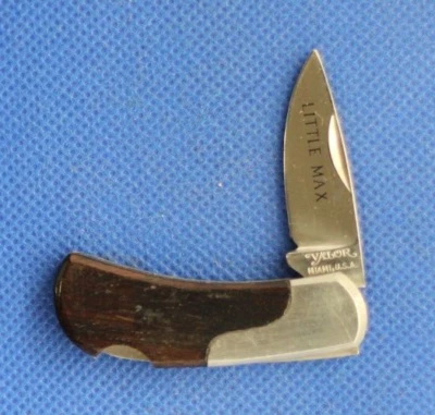 Vintage Valor Little Max, Wood lockback, Made in Japan, NOS - Image 1 of 2