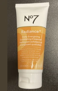 No7 Radiance+ Daily Energizing Exfoliating Cleanser 3.3 Ounce 100 ML New Sealed - Picture 1 of 2