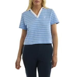 Nautica Womens Polo Shirt Amora Polo Natural Blue - Picture 1 of 10