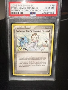 POKEMON PSA 10 GEM MINT -PROFESSOR ELM GHOST STAMP - VERY RARE - Picture 1 of 3
