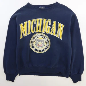 Vintage Michigan Wolverines Crest Sweatshirt mit Rundhalsausschnitt Größe Medium NCAA - Bild 1 von 14