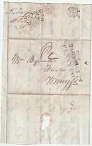 1832 HADDINGTON PENNY POST JOHN CRAWFORD AT RHODES EAST LOTHIAN > BYWATER WEMYSS - Bild 1 von 2