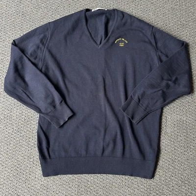 Pierre Balmain Wool Sweater Fits Like L Mens Vintage Navy Blue 1984 Waverley - Image 1 of 4