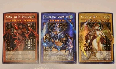 ACG yugioh! japanese Secret Rare Egyptian God Slifer the Sky Dragon Obelisk Ra  - Image 1 of 4