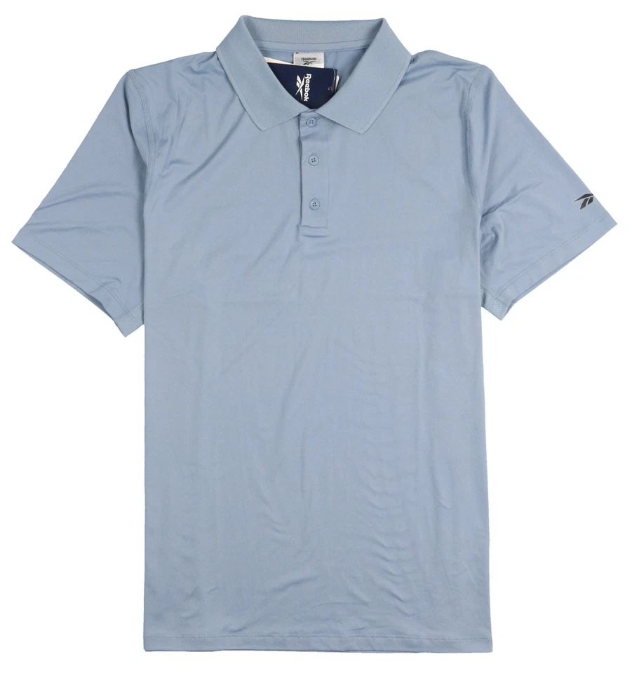 Reebok Short Sleeve Performance Training Polo Shirt Men's 2XL Vintage Blue