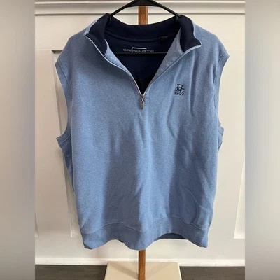 Chaleco Suéter Carnoustie Golf Para Hombre Azul con Cremallera Talla Grande Foto 1 de 4