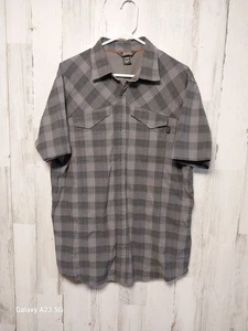 Camicia Outdoor Research Uomo XL Grigio Pagosa Plaid Bottoni Frontali Elasticizzata - Foto 1 di 7