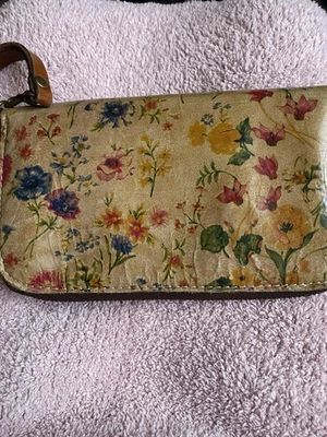 Vintage Patricia Nash Floral Wrap Around Wallet with Soft Color Hues. - Image 1 of 4