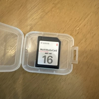 Canon 16MB MEGABYTE MMC MultiMediaCard MMC-16M Camera Memory Card in case - Image 1 of 3