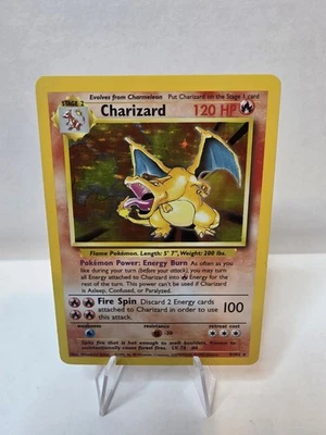 1999 Pokémon Base Set Charizard #4/102 Holo Rare MP/HP - Image 1 of 4