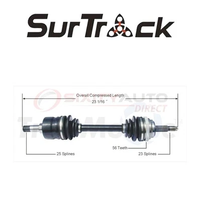 SurTrack CV Axle Shaft for 1995-1997 Dodge Neon 2.0L L4 - Constant Velocity gj Foto 1 de 4