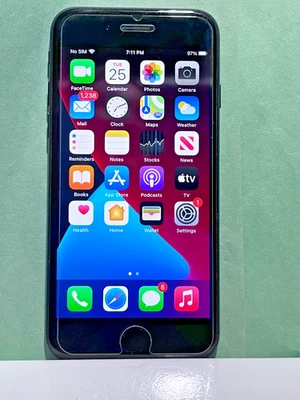 ¡¡¡Prístino!!! Apple iPhone 7 A1778 32 GB Negro Mate | RARO IOS 14 (14.3) HACER OFERTA Foto 1 de 4