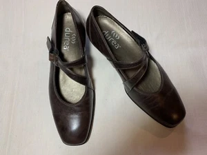 DUREA mary jane brown leather adjustable size UK 5 US 7 - Picture 1 of 8