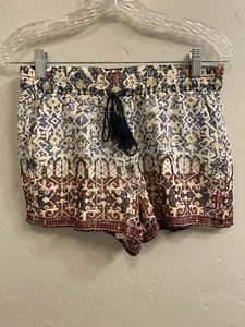 Joie Anthropologie NWOT Size XS Lindee Paisley 100% Silk Lined Drawstring Shorts - Picture 1 of 14