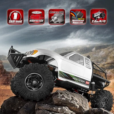 REMO 1/10 RC Rock Crawler 4WD 2.4G 25KM/H Off-Road RC Truck Electric Car Hobby - Image 1 of 4