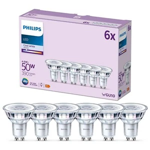 Philips LED Faretto, Luce Bianca Fredda, 50W, GU10, 6 pezzi - Foto 1 di 4