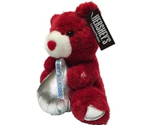 Hershey's Kiss Red Plush Bear 8" Talking Says A Big Kiss From My Sweetie Sealed - Bild 1 von 10