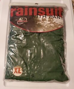 NEW Men's Mossy Oak Forest Green Rain Suit with  pants XL