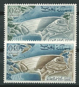 Morocco Scott # 153/154 ** MNH Set. Inauguration of Alt Aadel Dam - Picture 1 of 1