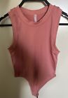 Women’s Fashion Boutique Pink Tank Smooth Soft Stretchy Bodysuit
