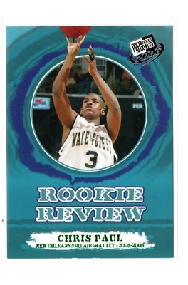 Press Pass Green Chris Paul 2006 #SB39 revisión de novato Wake Forest Hornets casi nuevo Foto 1 de 2