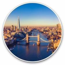2 x Vinyl Stickers 30cm - River Thames London Tower Bridge Cool Gift #21803
