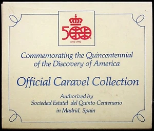 1992 Official Caravel Coin Set QuincenTenary Discovery of America Spain 24K Gold - Picture 1 of 3