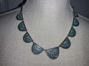 🌸Lucky Brand Silver Blue Semi Precious Beads 18 -20” Necklace (N18) 🌸NEW - Picture 1 of 9